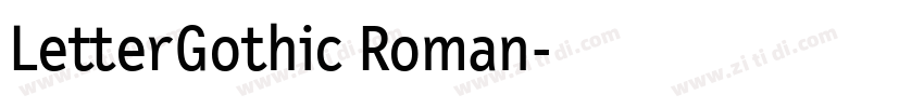 LetterGothic Roman字体转换